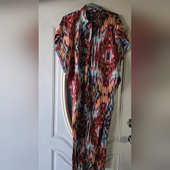 NWT Live 4 Truth Colorful Patterned Plus Kaftan Statement Top - Size 1X - Picture 5 of 8